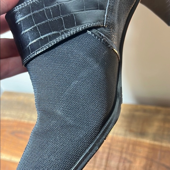 Brighton Trevor Black Leather & Stretch Ankle Boots, Womens 9.5 - Picture 5 of 10